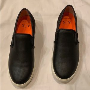 Black A\x slide in shoes